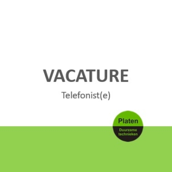 Vacature telefoniste bij Platen Duurzame Technieken Vacature telefoniste bij Platen Duurzame Technieken