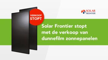 Solar Frontier zonnepanelen stopt met de verkoop in Europa Solar Frontier zonnepanelen stopt met de verkoop in Europa