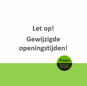 Let op! Gewijzigde openingstijden Let op! Gewijzigde openingstijden