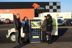 Blauwe zonnepanelen gewonnen te Appelscha in februari 2011 Blauwe zonnepanelen gewonnen te Appelscha in februari 2011